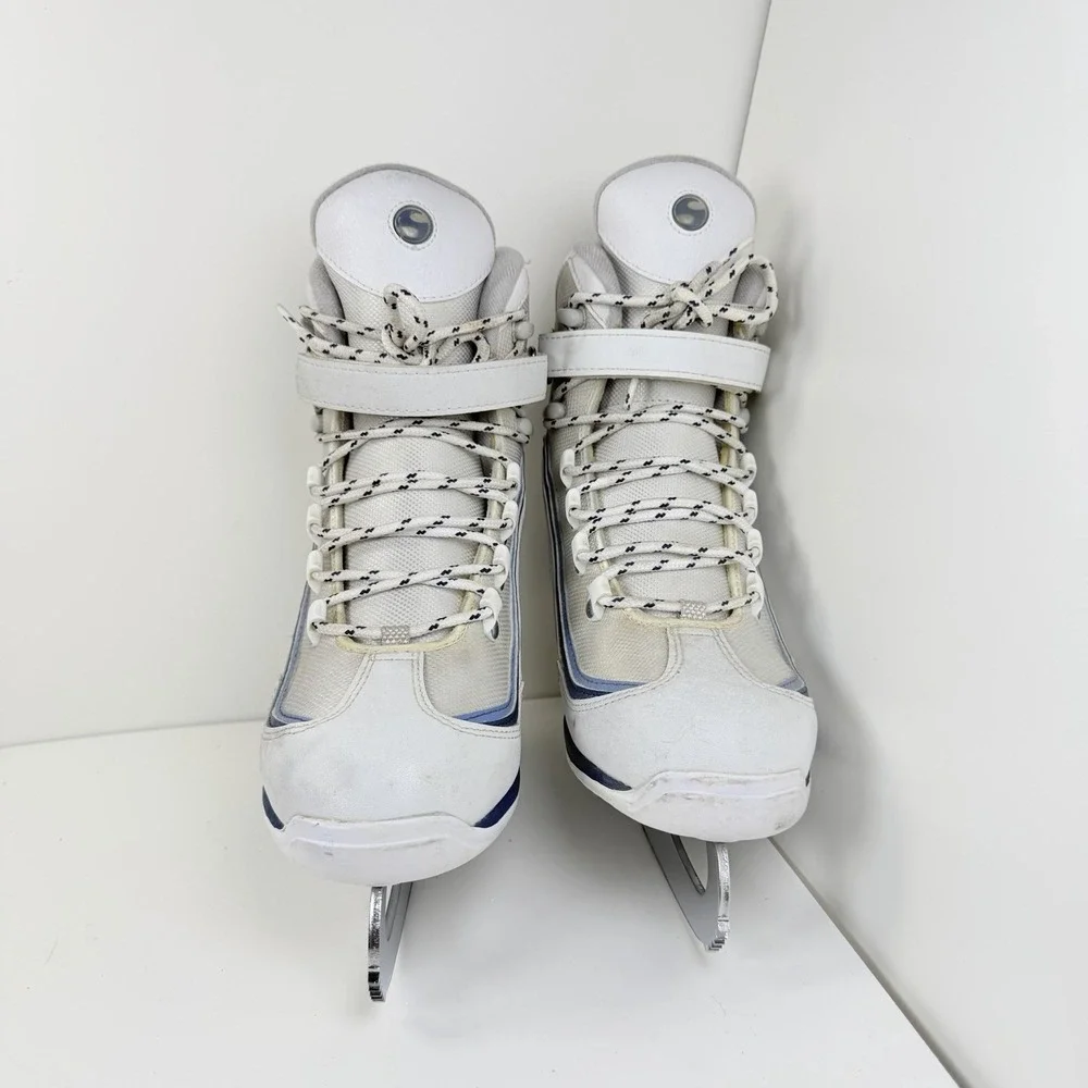 Jackson Softec Ice Skates Women's Size 8 White Blue Figure Recreational